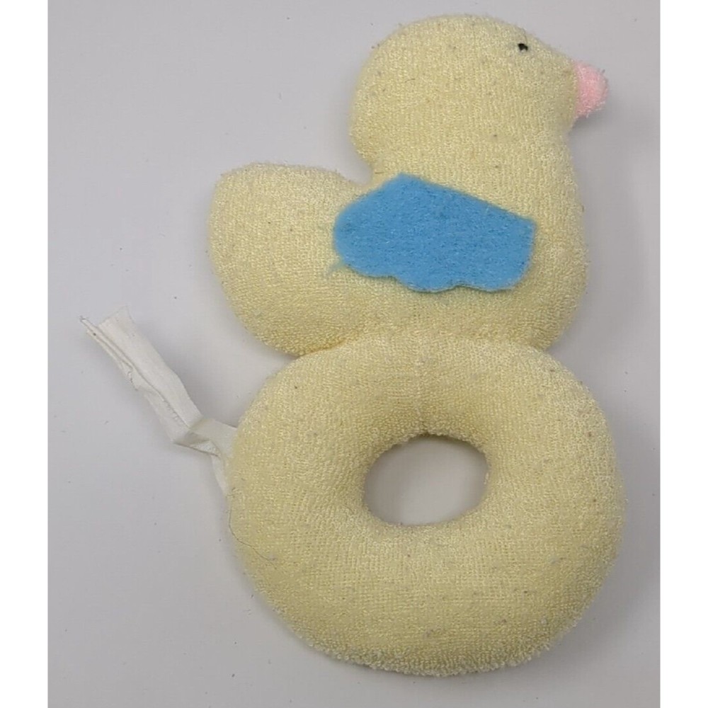 Vintage‎ Duck Plush Baby Lovey Toy Yellow Terry Cloth 90s 1990s Bird